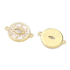 Латунные подвески-шармы с прозрачными кубическими циркониями и символом сглаза&nbsp;KK-B170-14G