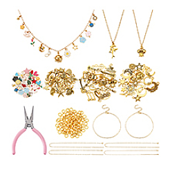 Наборы для самостоятельного изготовления цепочек и подвесок из нержавеющей стали 304 и сплава&nbsp;DIY-PH0032-25