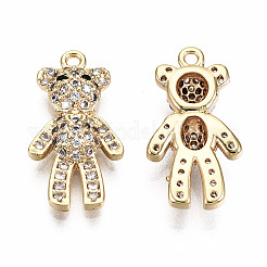 Латунные микропаве прозрачные подвески с фианитом KK-T056-80G-NF