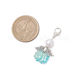 Подвесные украшения из прозрачного акрила в виде ангела-лотоса&nbsp;HJEW-JM04177