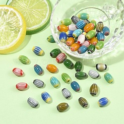 54 шт. 9-х цветные бусины ручной работы миллефиори лэмпворк&nbsp;LAMP-YW0004-20