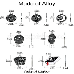 35шт 7 стиля подвески из сплава с эмалью&nbsp;ENAM-CJ0004-67