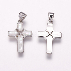 Латунные микро проложить кубического циркония подвески&nbsp;ZIRC-F057-02B