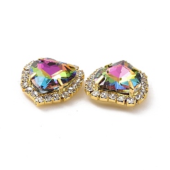 Сердце пришить стразами&nbsp;DIY-E062-03G-03