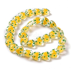 Стеклянные бусины в форме сердца&nbsp;GLAA-D005-01E