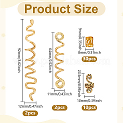 44 шт. бусины для дредов из сплава и алюминия&nbsp;FIND-ME0002-53