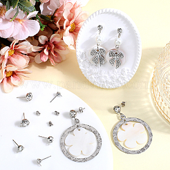 160 шт. 4 размера сплава кристалл горный хрусталь серьги-гвоздики фурнитура&nbsp;ALRI-SP0001-01P