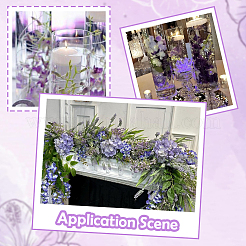 12шт шелковая ткань и пластиковая имитация гиацинта&nbsp;AJEW-SC0031-57