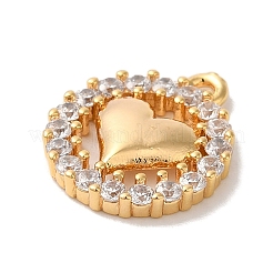 Латунные микропаве прозрачные подвески с фианитом&nbsp;KK-M294-13G