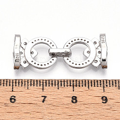 925 серебряная застежка с микропаве из прозрачного кубического циркония&nbsp;STER-T008-01P