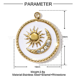 Подвески из нержавеющей стали 304 с эмалью&nbsp;STAS-OY002-03G
