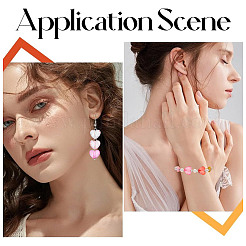 100шт 5 цвета прозрачные акриловые бусины&nbsp;TACR-HY0001-06