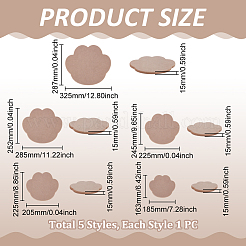 5шт набор форм для лепки из керамической глины и дерева МДФ&nbsp;DIY-WH0349-400B