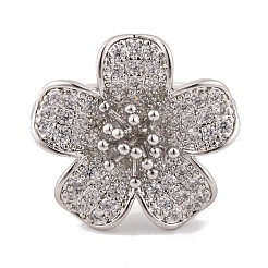 Латунные микро проложить кубического циркония кольца&nbsp;KK-K367-09P