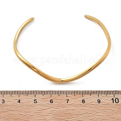 Браслеты-манжеты из нержавеющей стали 304 для женщин&nbsp;BJEW-B108-11G