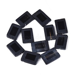 Нити бусин из натурального черного агата&nbsp;G-T144-25B-02