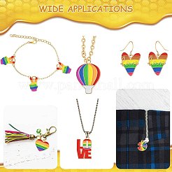 Подвески из сплава с эмалью в стиле радуги&nbsp;FIND-CJC0004-43G