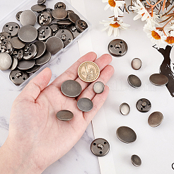 50 шт. 5 стиля латунных пуговиц с 3 отверстиями&nbsp;BUTT-OC0001-47B