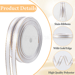 Полиэстеровая лента с золотой окантовкой&nbsp;OCOR-WH20018-12A-01