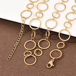 Цепочки из нержавеющей стали 304 с кольцами толщиной 6 мм и 10 мм&nbsp;NJEW-P343-02A-G