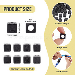 150шт непрозрачные акриловые европейские бусины&nbsp;SACR-TA0001-59A