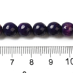 Нити окрашенных и нагретых бусин из натурального агата с полосками&nbsp;G-P539-F01-01