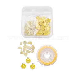 26 шт. Плоская круглая буква a ~ z алфавит эмаль подвески&nbsp;DIY-FS0001-65