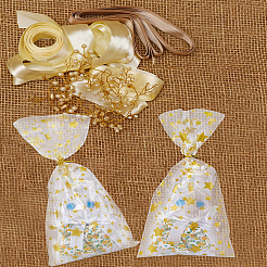 50 шт. 2 стиля подарочные пакеты из целлофана с золотым тиснением и звездами&nbsp;ABAG-LP0001-54