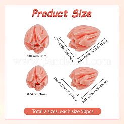 100 шт. 2 вида крашеных синтетических коралловых резных бусин&nbsp;CORA-SP0001-11B