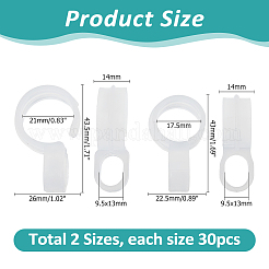 60шт 2 вида пластиковых крючков&nbsp;FIND-HS0002-21