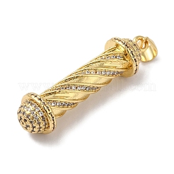 Покрытие стойки латунь микропаве прозрачные подвески из кубического циркония&nbsp;KK-B092-31G