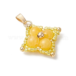 Подвески в форме звезды из натуральных и синтетических драгоценных камней и стеклянных бусин&nbsp;PALLOY-MZ00692