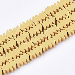 Окрашенного распылением немагнитных синтетических нитей гематита бусы&nbsp;G-T124-21