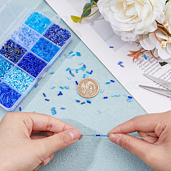 10 цвет синий серия прозрачные цвета блестящие стеклярусные бусины&nbsp;SEED-DC0001-07