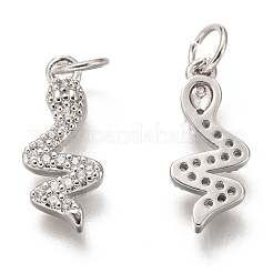 Латунные микропаве прозрачные подвески с фианитом&nbsp;ZIRC-C020-37P