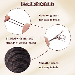 3 рулон плоской вощеной полиэфирной нити&nbsp;YC-CL0001-02B