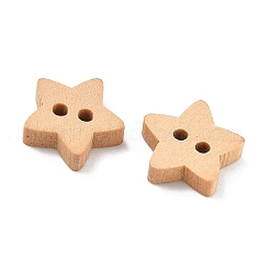 Природных 2-луночное основные пришивания пуговиц в форме звезды&nbsp;NNA0Z7T