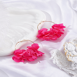 1 серьги-кольца из сплава пиар&nbsp;EJEW-LP0001-88B