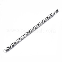 Браслеты-цепочки византийского типа из нержавеющей стали 201&nbsp;BJEW-S057-73