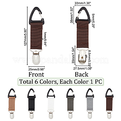 Ahademaker 6 шт. 6 цвета полиэстер ленты зажимы для шляп&nbsp;FIND-GA0002-38