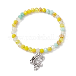 5шт. браслеты с подвесками в виде пчел из сплава&nbsp;BJEW-JB11729