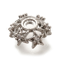 Покрытие стойки латунь микро паве прозрачные колпачки из кубического циркония&nbsp;KK-H508-25A-P