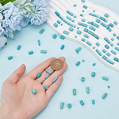339 шт. синтетические бирюзовые бусины 7-х размеров&nbsp;G-AR0006-10
