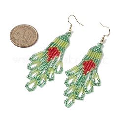 Серьга-гвоздик из нержавеющей стали 304 со стеклянным подвесом&nbsp;EJEW-MZ00182