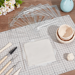 8 шт. набор рамок для катания из прозрачной акриловой глины&nbsp;DIY-BC0016-51