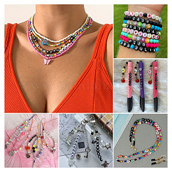 500шт 5 стиля непрозрачные акриловые бусины&nbsp;SACR-TA0001-16