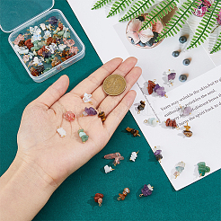 60шт 10 стиля подвески из натуральных и синтетических смешанных драгоценных камней&nbsp;KK-FH0007-39