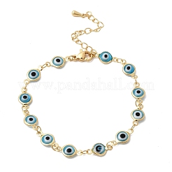 Браслет из латунных звеньев для женщин&nbsp;BJEW-K298-02G