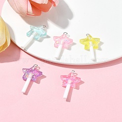 5 шт. 5-х цветные подвески из искусственной смолы в виде леденцов&nbsp;FIND-FS0002-94