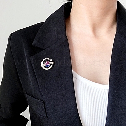 Горный хрусталь планета со звездой брошь булавка&nbsp;LS-JEWB-M027-01LG-02